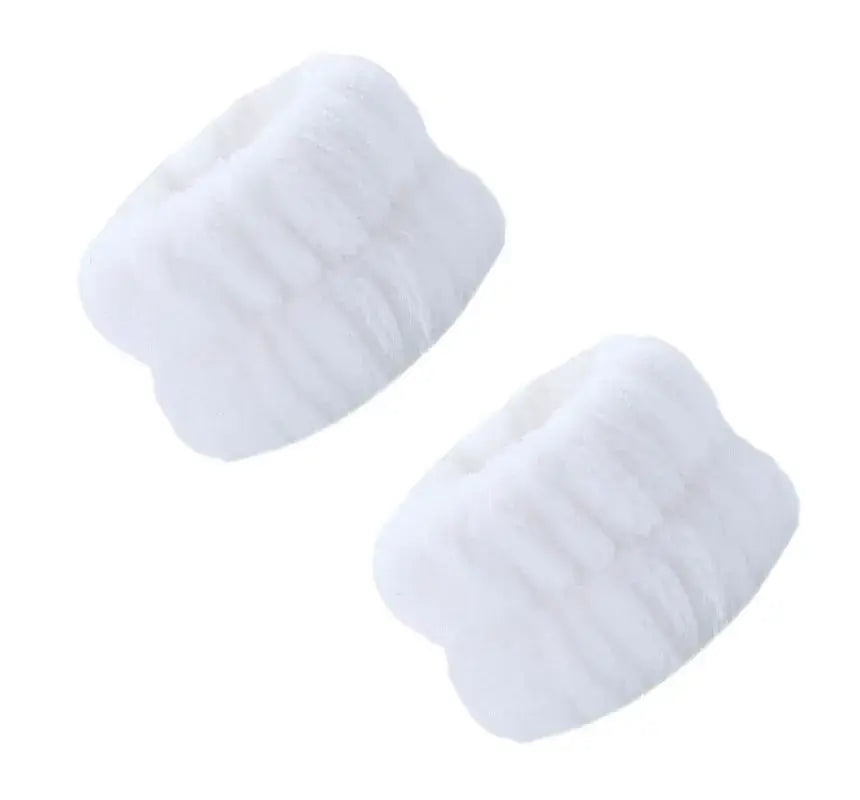 Soft Plush Washable Wristbands for Skincare Routine