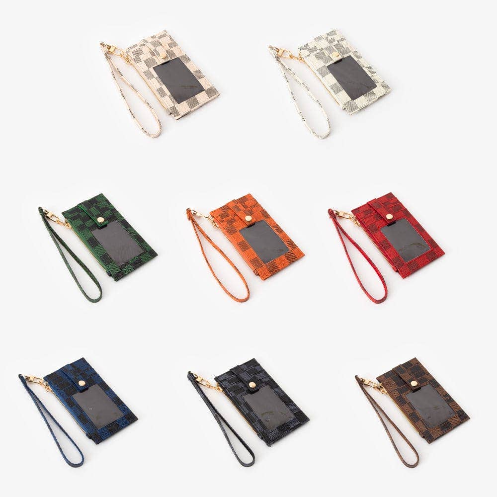 Checker Slim Cardholder Wallet Wristlet