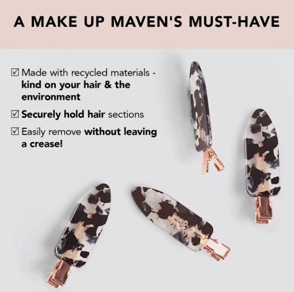 Creaseless Clips 4pc Set - Black Terrazzo
