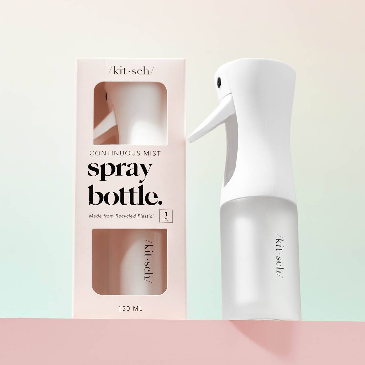 Kitsch Plastic Continuous Spray Bottle - White