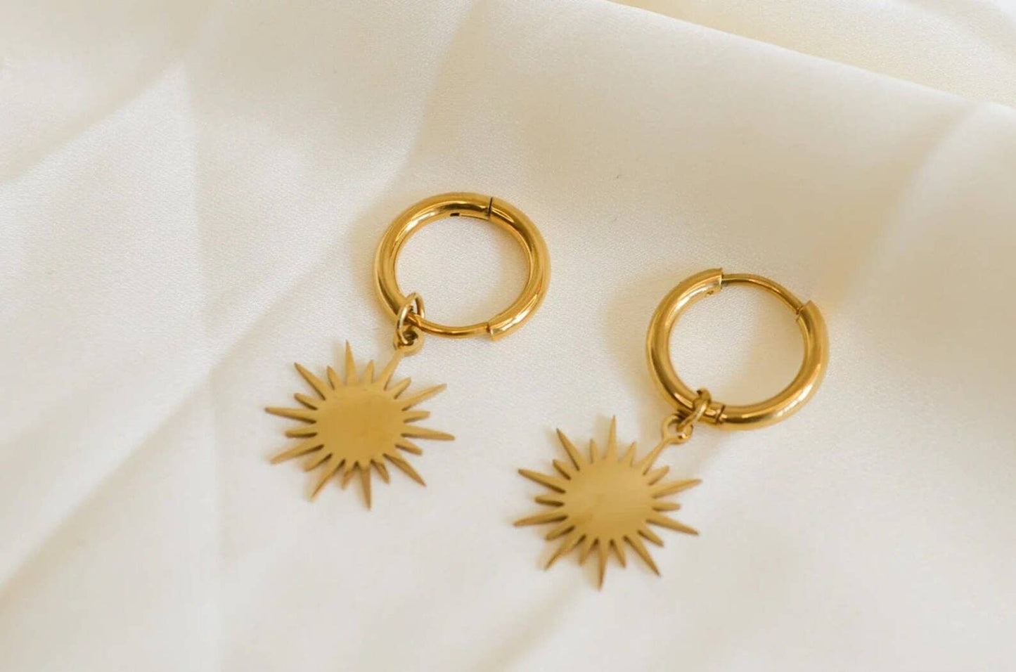 Reagan Gold Sun Earrings, dangle Earrings, sun earrings