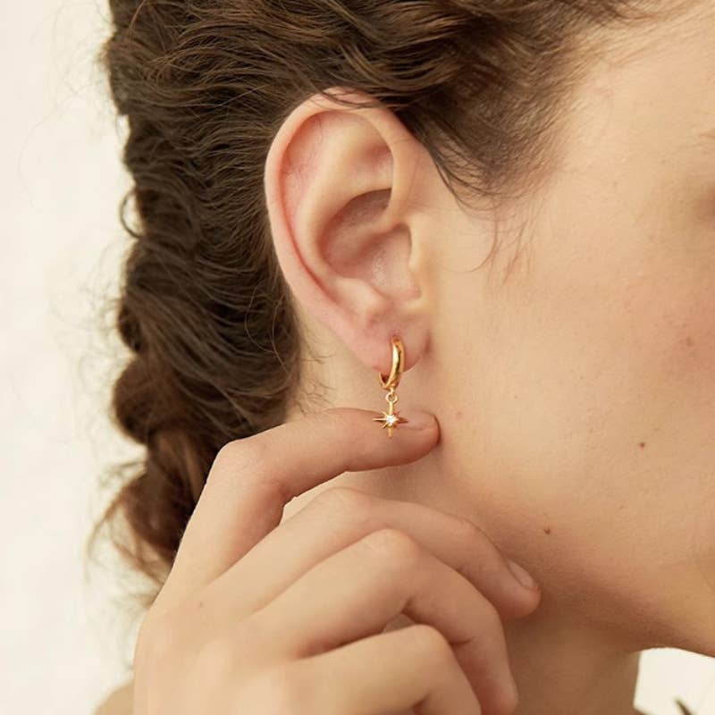 Star dangle earring