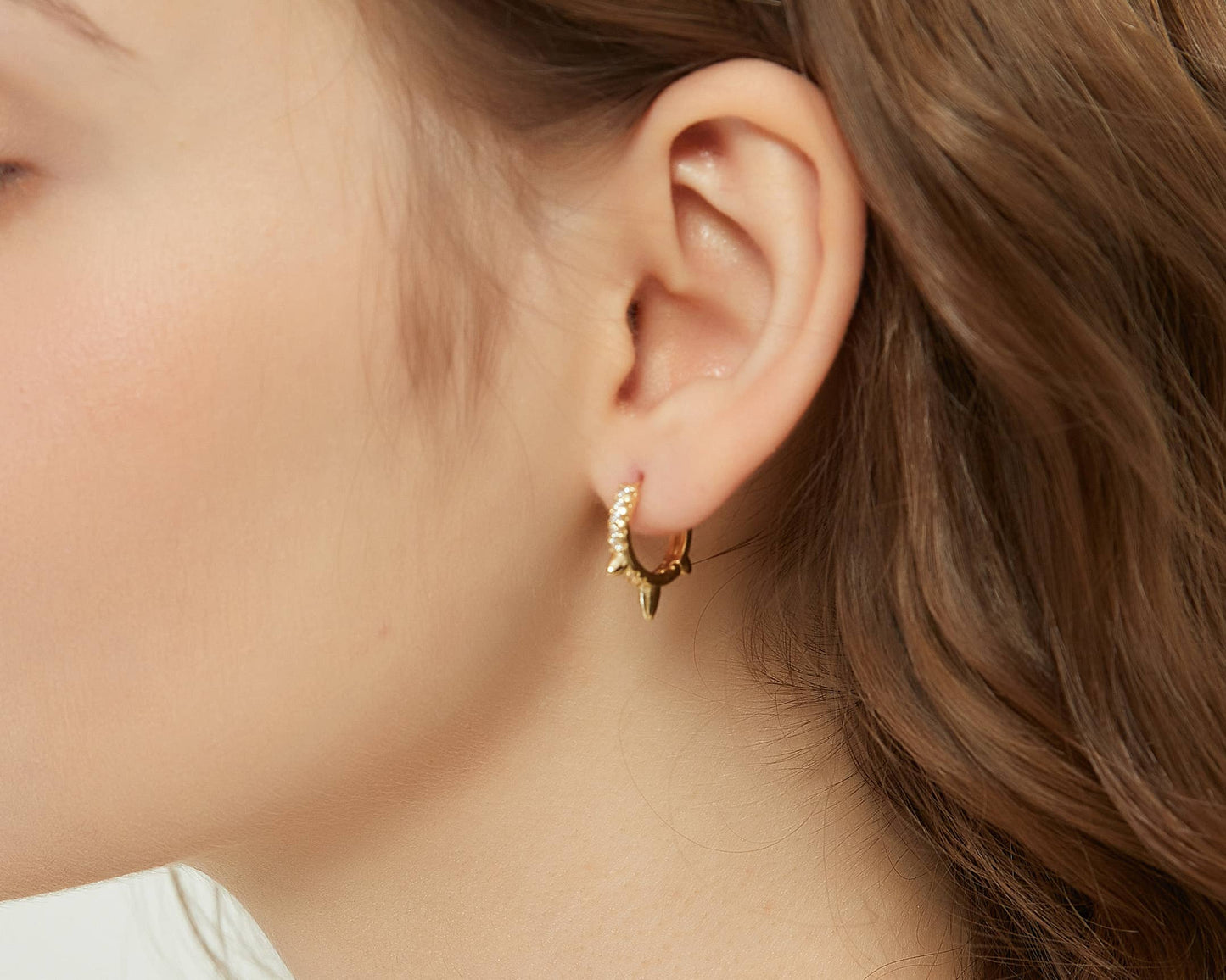 Mya gold spike earring