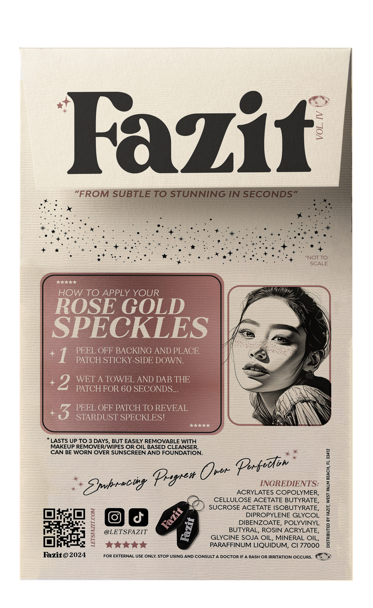 Fazit Rose Gold Stardust Speckles Makeup Patches