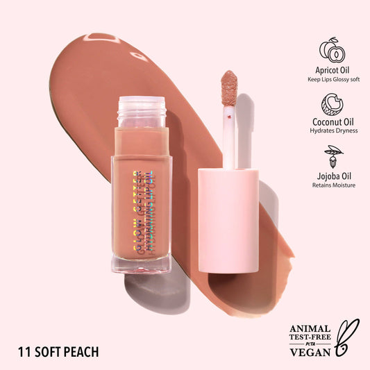 Glow Getter Hydrating Lip Oil, Soft Peach