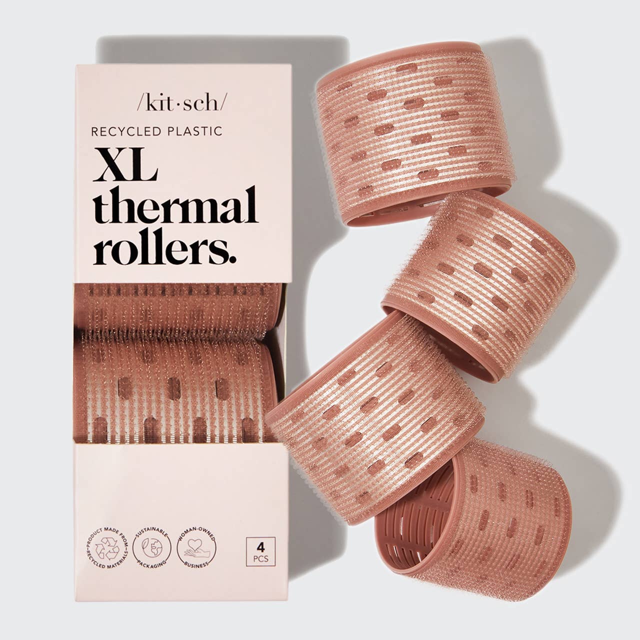 Kitsch XL Thermal Rollers 4pc Set - Terracotta