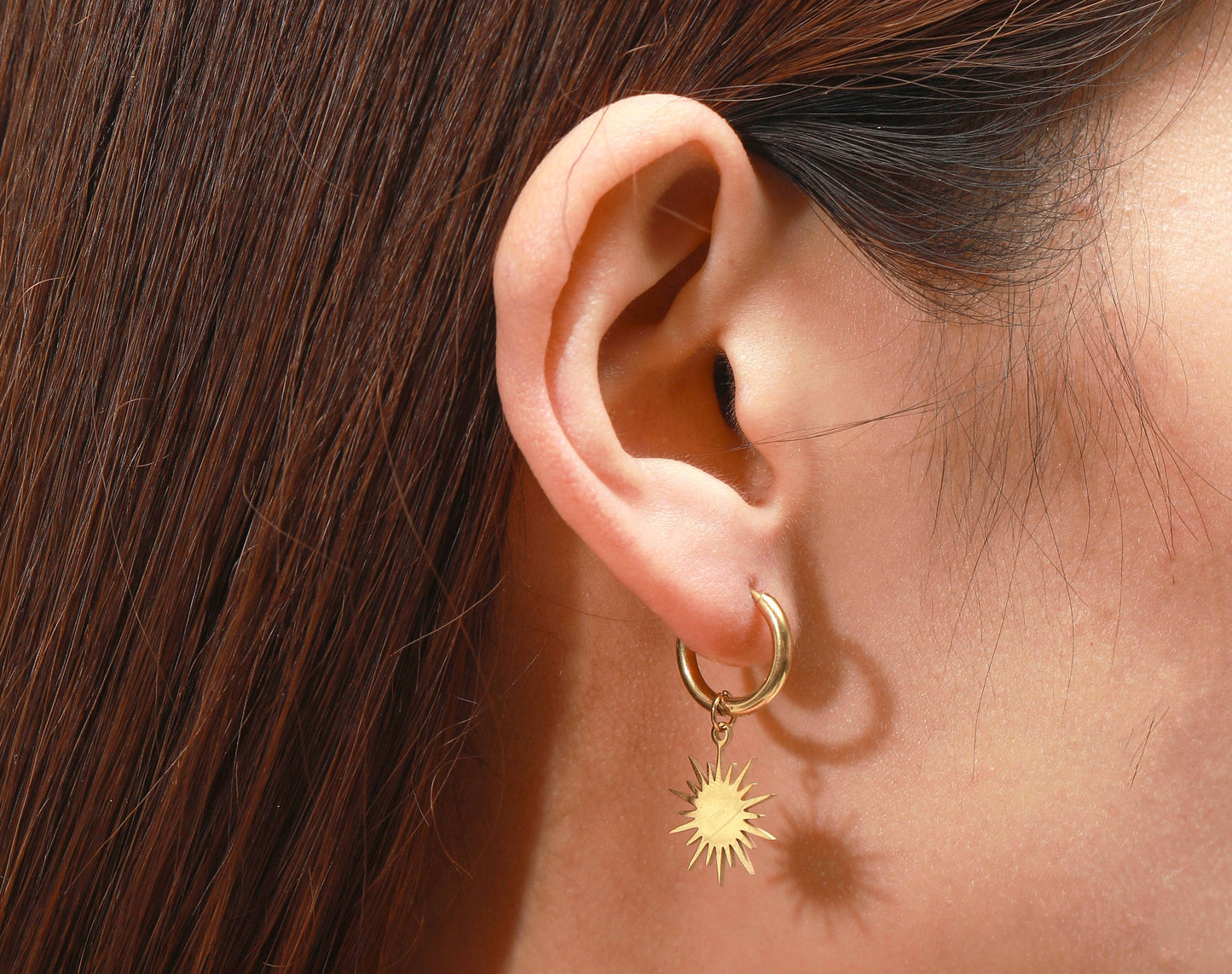 Reagan Gold Sun Earrings, dangle Earrings, sun earrings