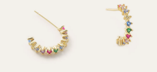 Josie Rainbow Gem Hoops