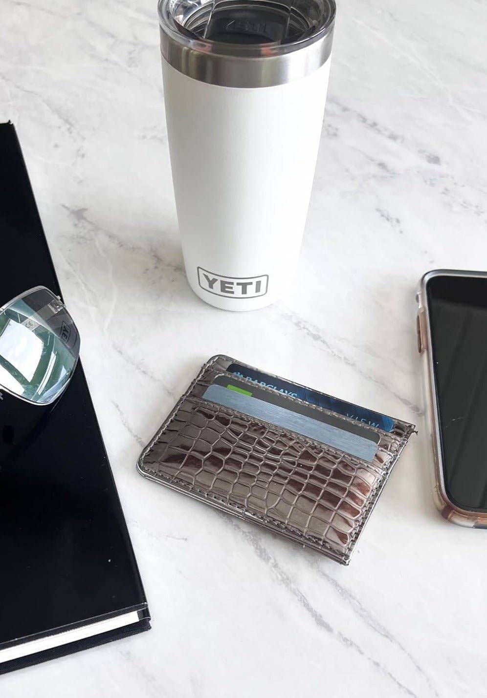 Crocodile Skin Slim Cardholder/Wallet