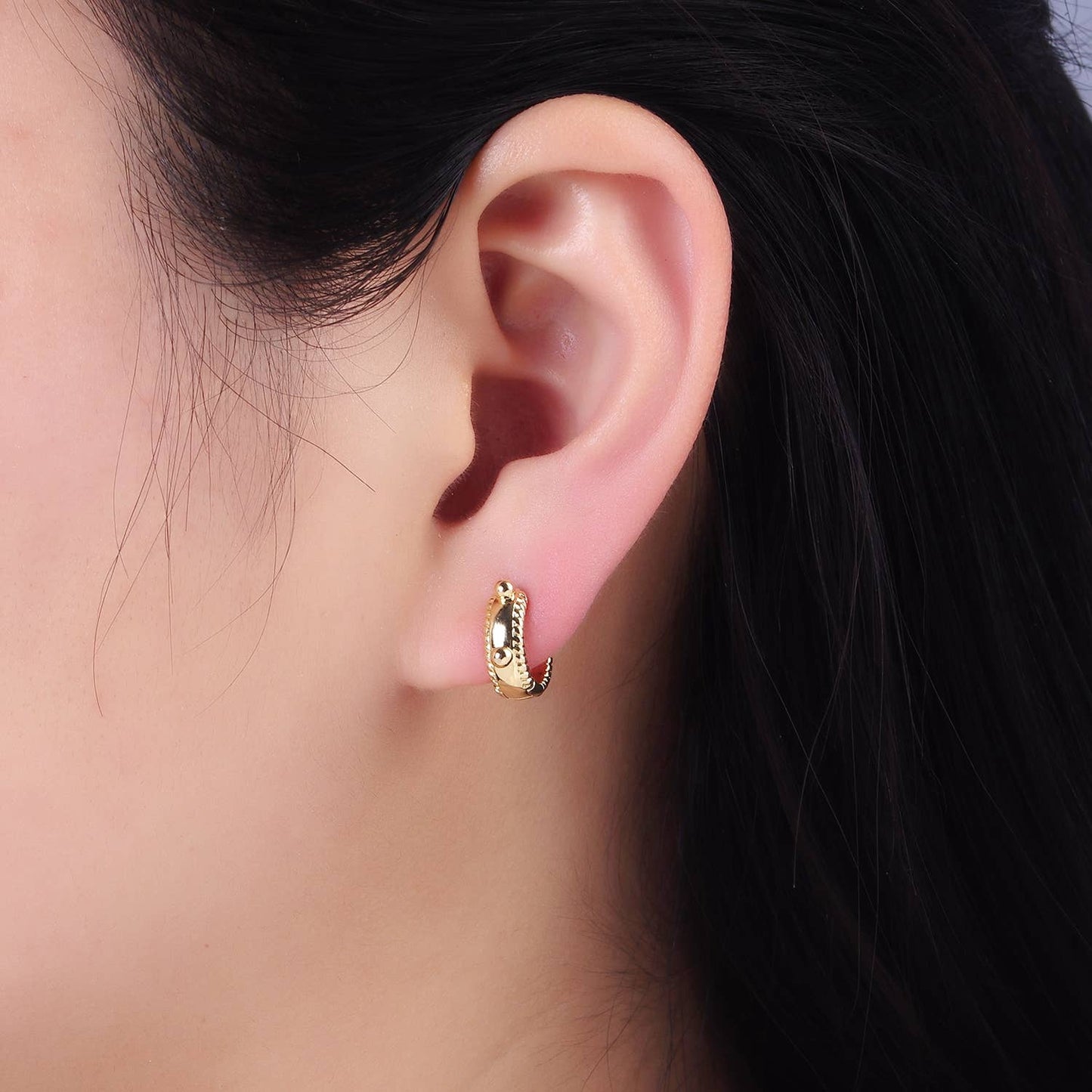 14K Gold Filled Bubble Bead Earring