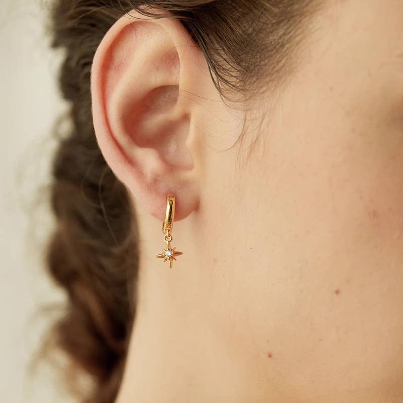 Star dangle earring